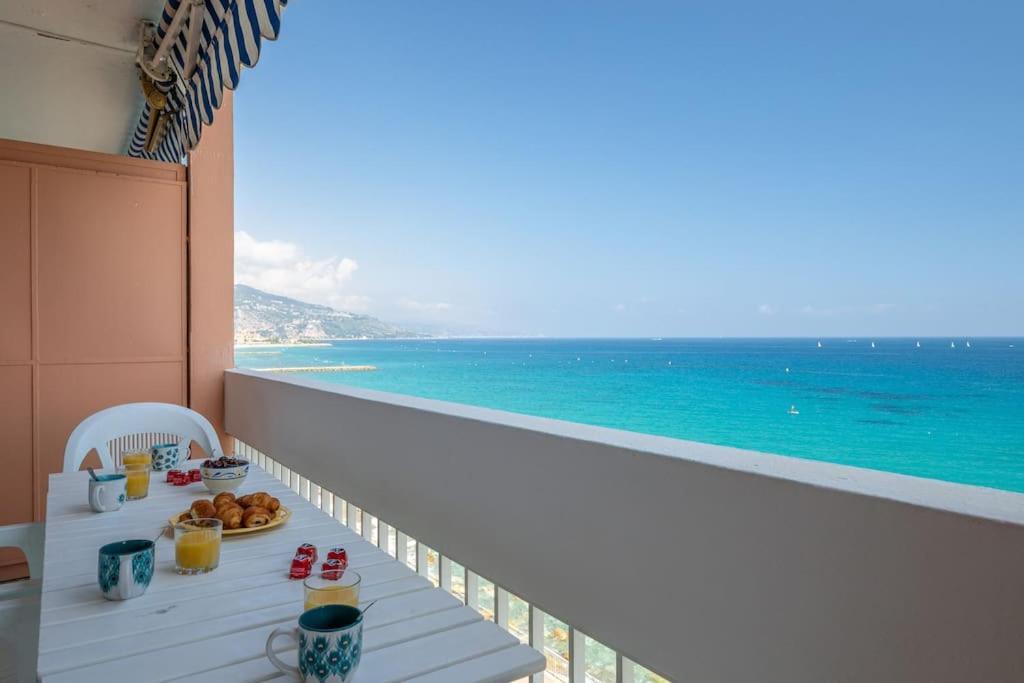 מנטון Le Panorama -Vue Exceptionnelle - Dernier Etage - Front De Mer מראה חיצוני תמונה